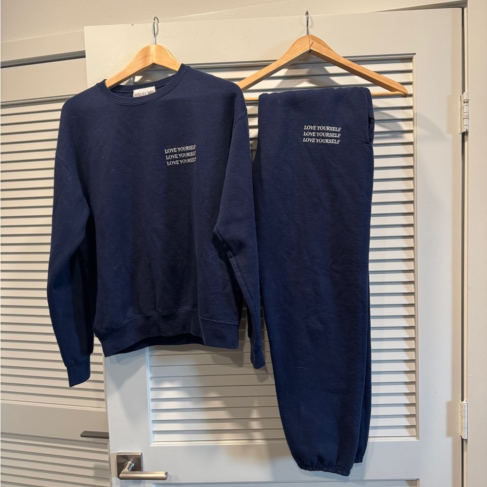 Navy Blue Sweatshirt and Joggers Set